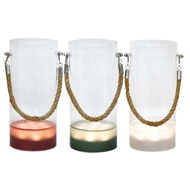 Lighted Glass Vase, 3 Asstd. - The Fox Decor